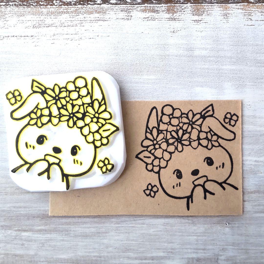 消しゴムはんこNo.203  ビッグうさちゃん