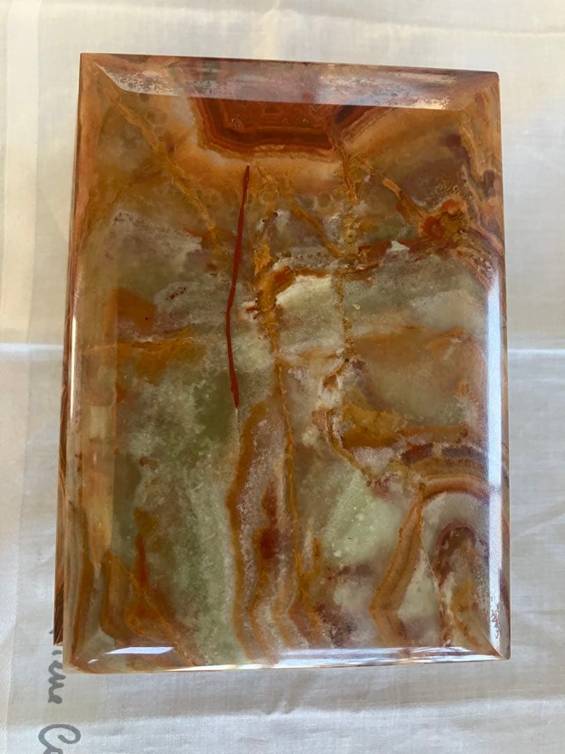 セール オニキス、真鍮製 ジュエリーボックス 小物入れビンテージ