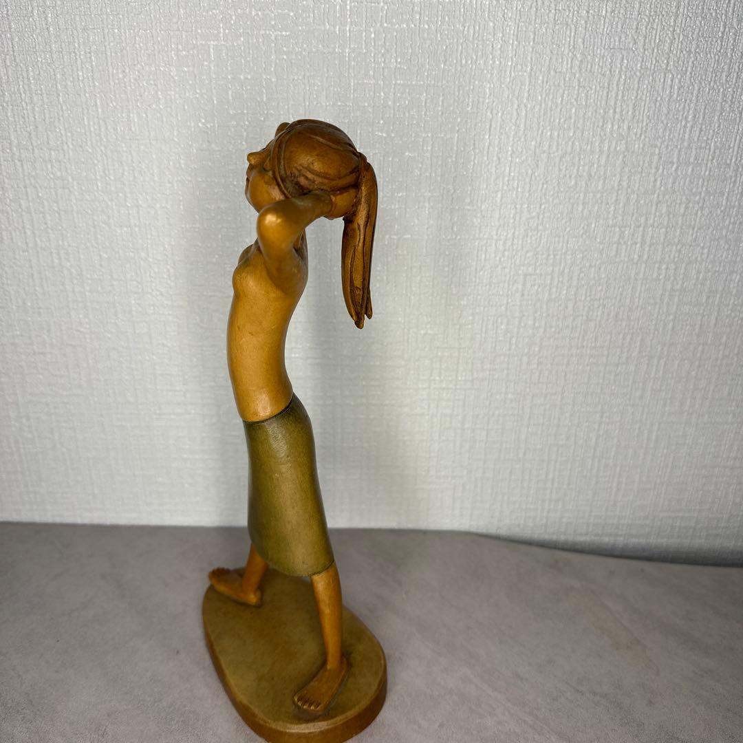 アンリ（ANRI）の木彫り人形「ハッピー・チルドレン」シリーズ約25cm