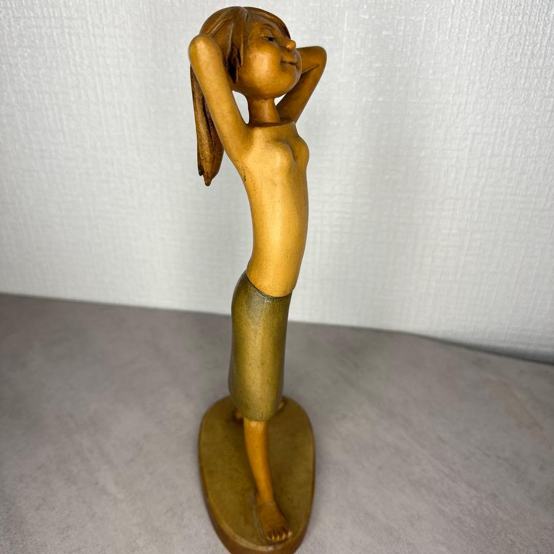 アンリ（ANRI）の木彫り人形「ハッピー・チルドレン」シリーズ約25cm