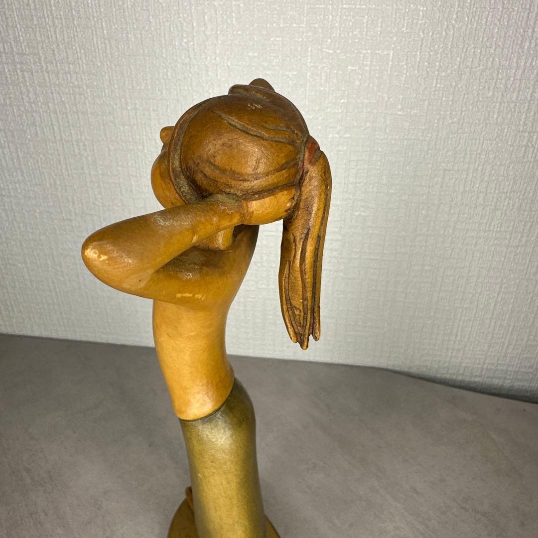 アンリ（ANRI）の木彫り人形「ハッピー・チルドレン」シリーズ約25cm