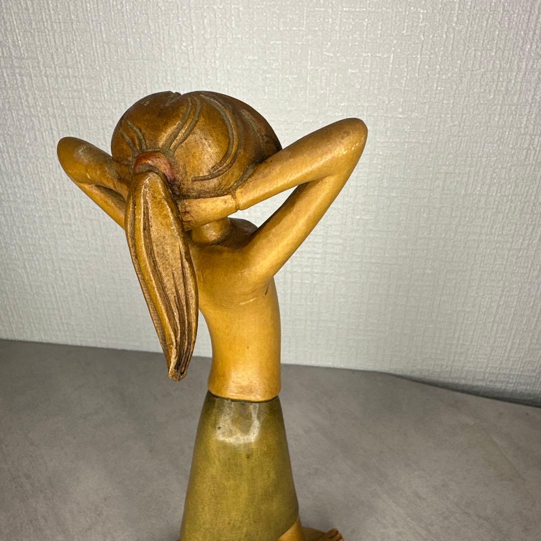 アンリ（ANRI）の木彫り人形「ハッピー・チルドレン」シリーズ約25cm