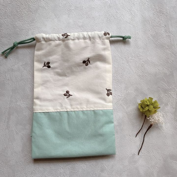 【handmade】巾着袋SS フリル