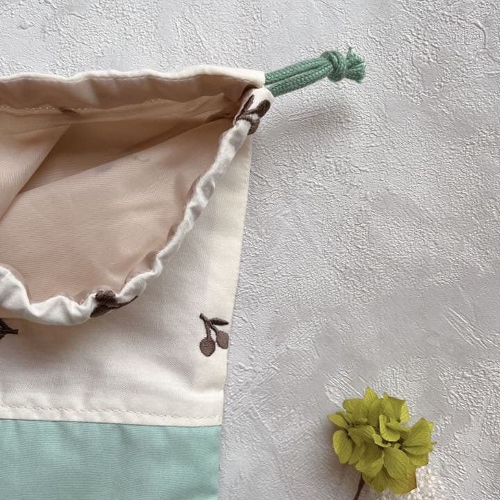 【handmade】巾着袋SS フリル