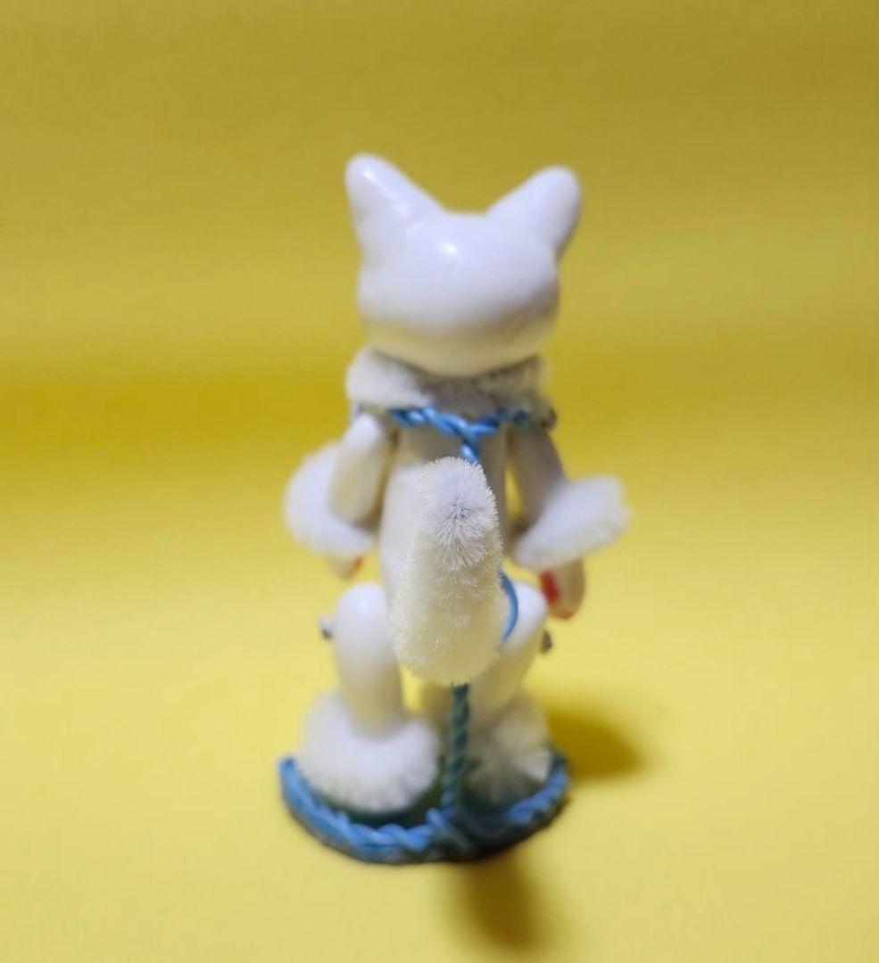 ビスクドール風猫ちゃん人形　ハンドメイド　白猫　ミニョネット　ミニチュア　ドール