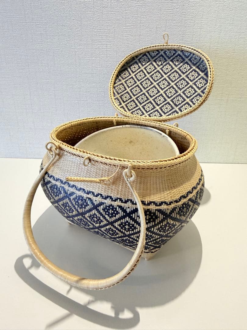 新品　プラニー　高級　竹かごバック　タイ王国御用達　　　職人技　バンブー