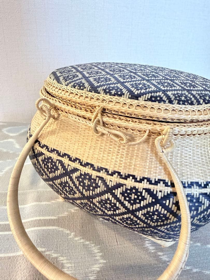 新品　プラニー　高級　竹かごバック　タイ王国御用達　　　職人技　バンブー