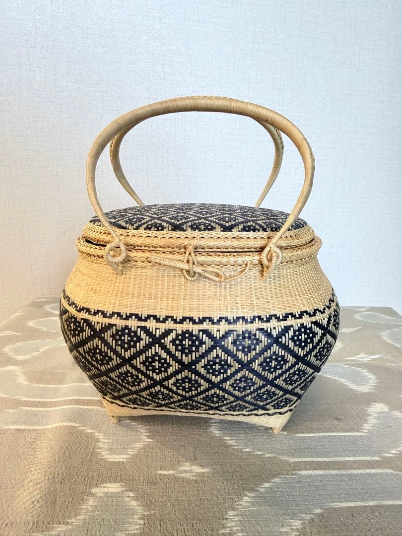 新品　プラニー　高級　竹かごバック　タイ王国御用達　　　職人技　バンブー