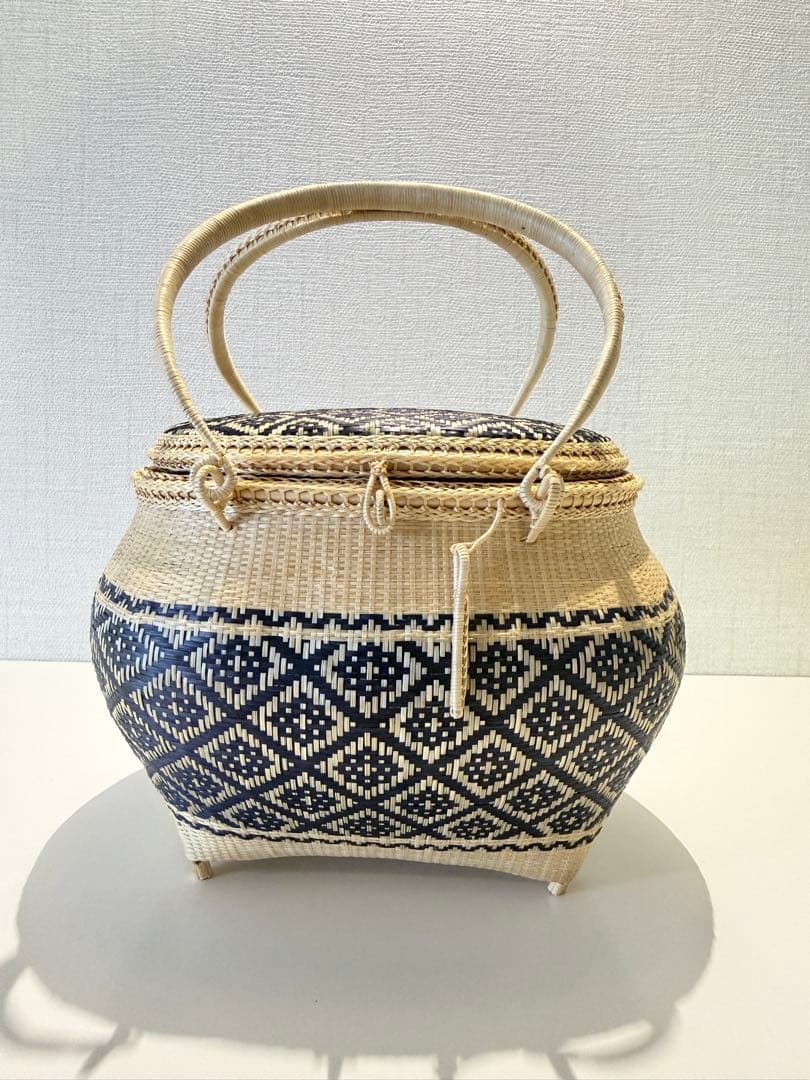 新品　プラニー　高級　竹かごバック　タイ王国御用達　　　職人技　バンブー