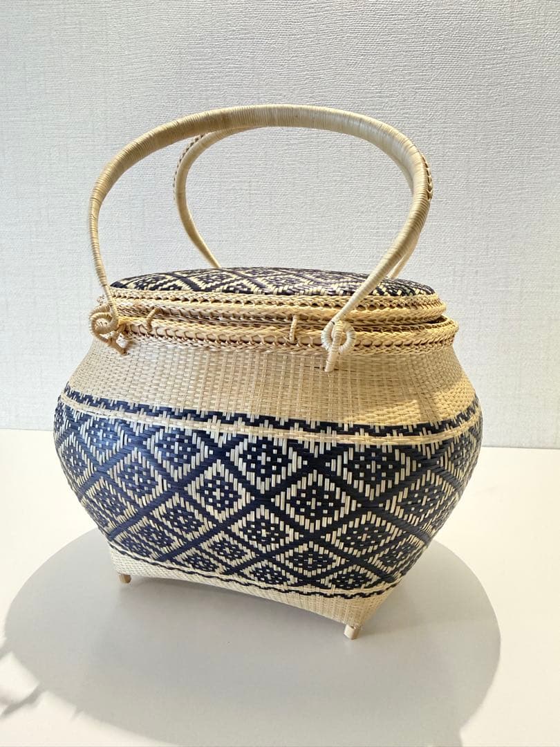 新品　プラニー　高級　竹かごバック　タイ王国御用達　　　職人技　バンブー