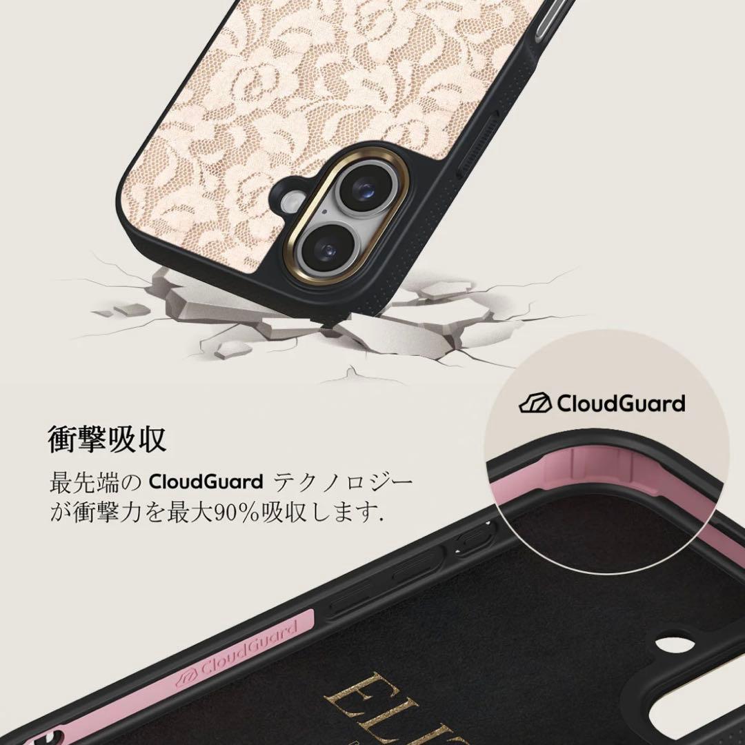 BURGA iPhone16 ケース　レース柄　新品