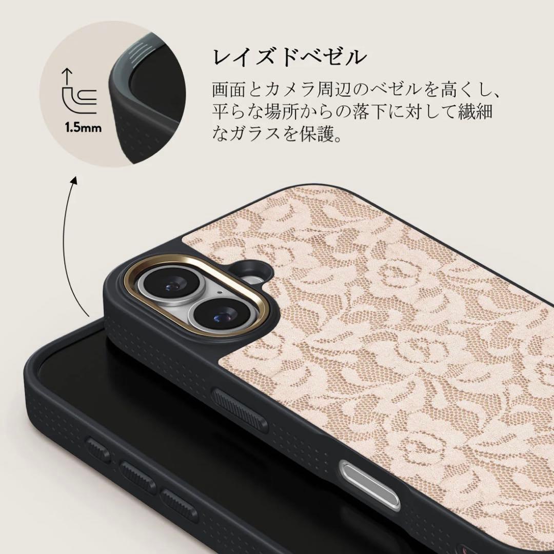 BURGA iPhone16 ケース　レース柄　新品