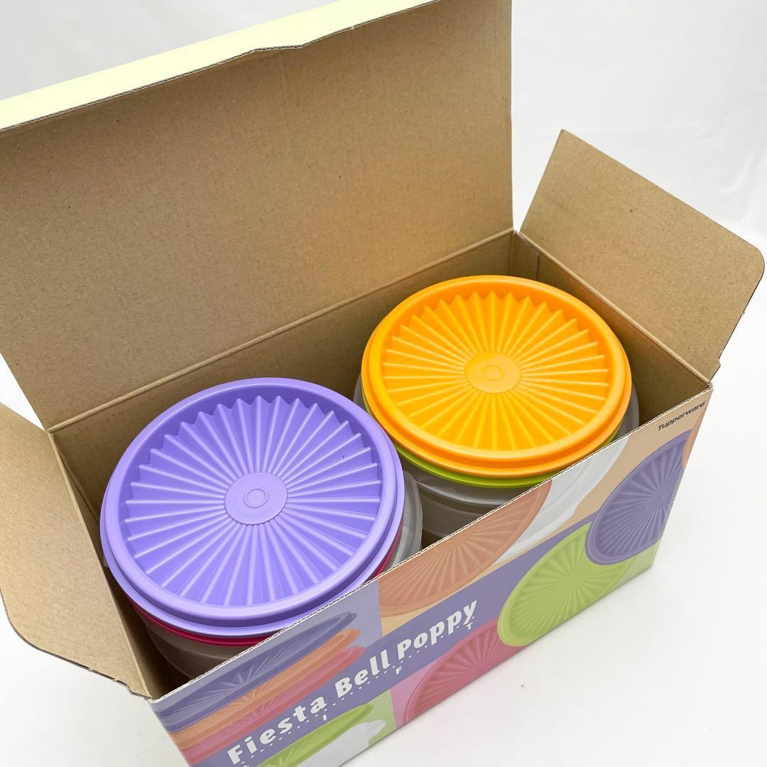 【未使用/2箱】タッパーウェア ベルポピーギフト 620ml ４個入×２