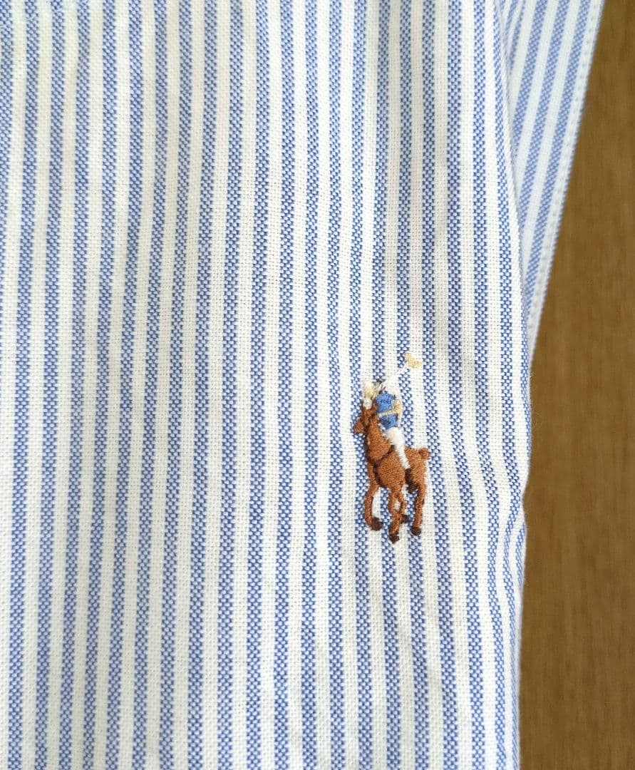 【新品】ラルフローレン ストライプエプロン ポロ馬ロゴ付き