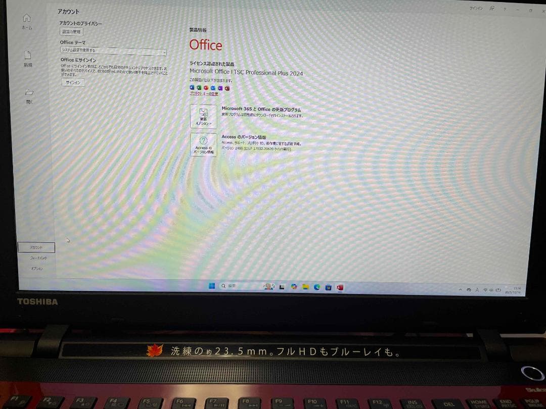 Win11 Office搭載 dynabook メモリ12GB SSD256GB