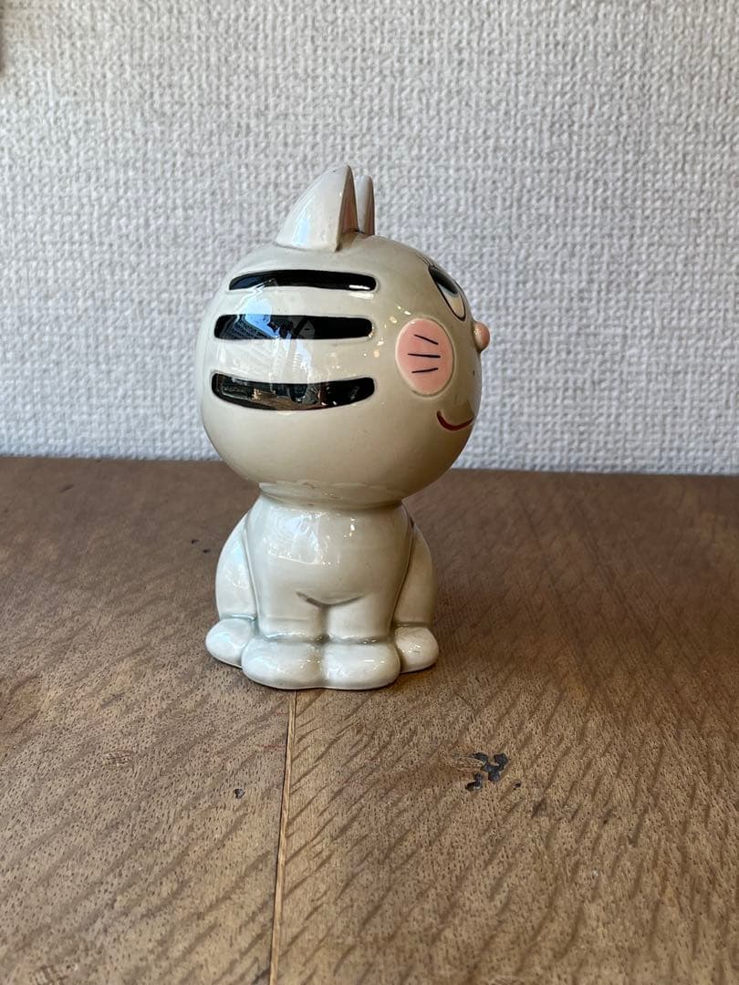 内藤ルネ　猫の貯金箱　RUNE 置物　希少カラー　レトロ雑貨　古雑貨
