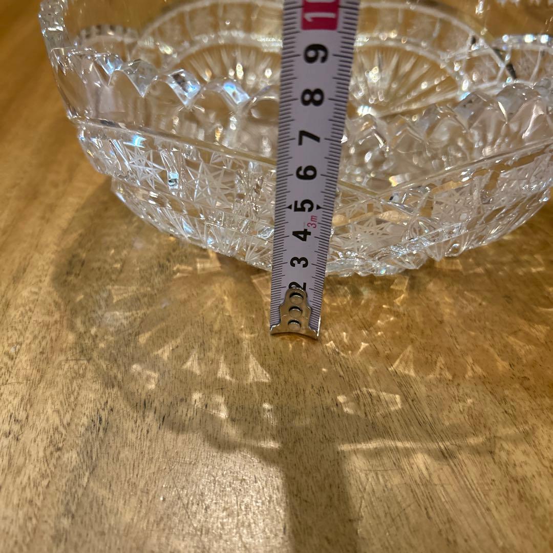 ボヘミアクリスタル　最高級　ハンドカットクリスタルサラダボウル