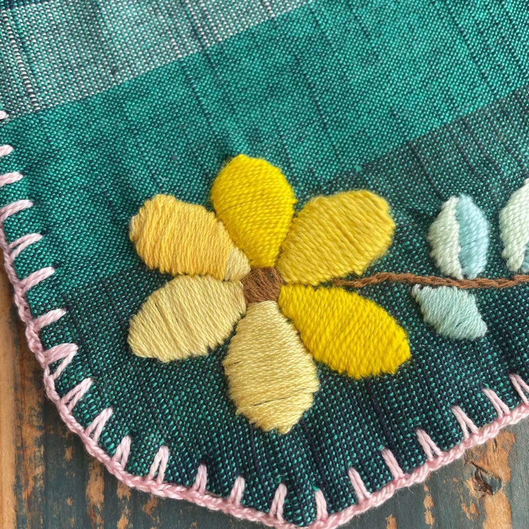 【 La Renaissance 】京町レトロ 硝子×会津木綿 刺繍祈りのセット