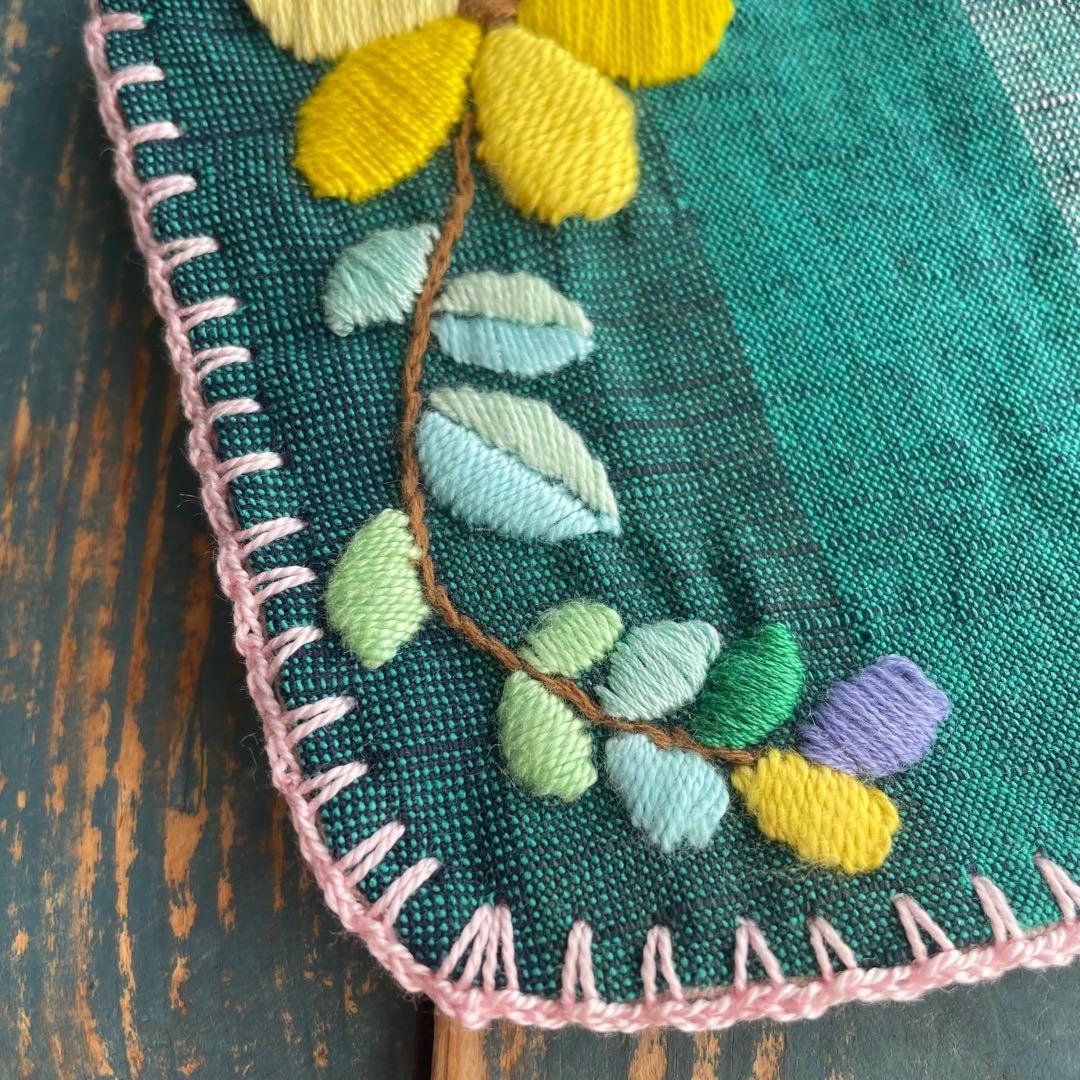 【 La Renaissance 】京町レトロ 硝子×会津木綿 刺繍祈りのセット