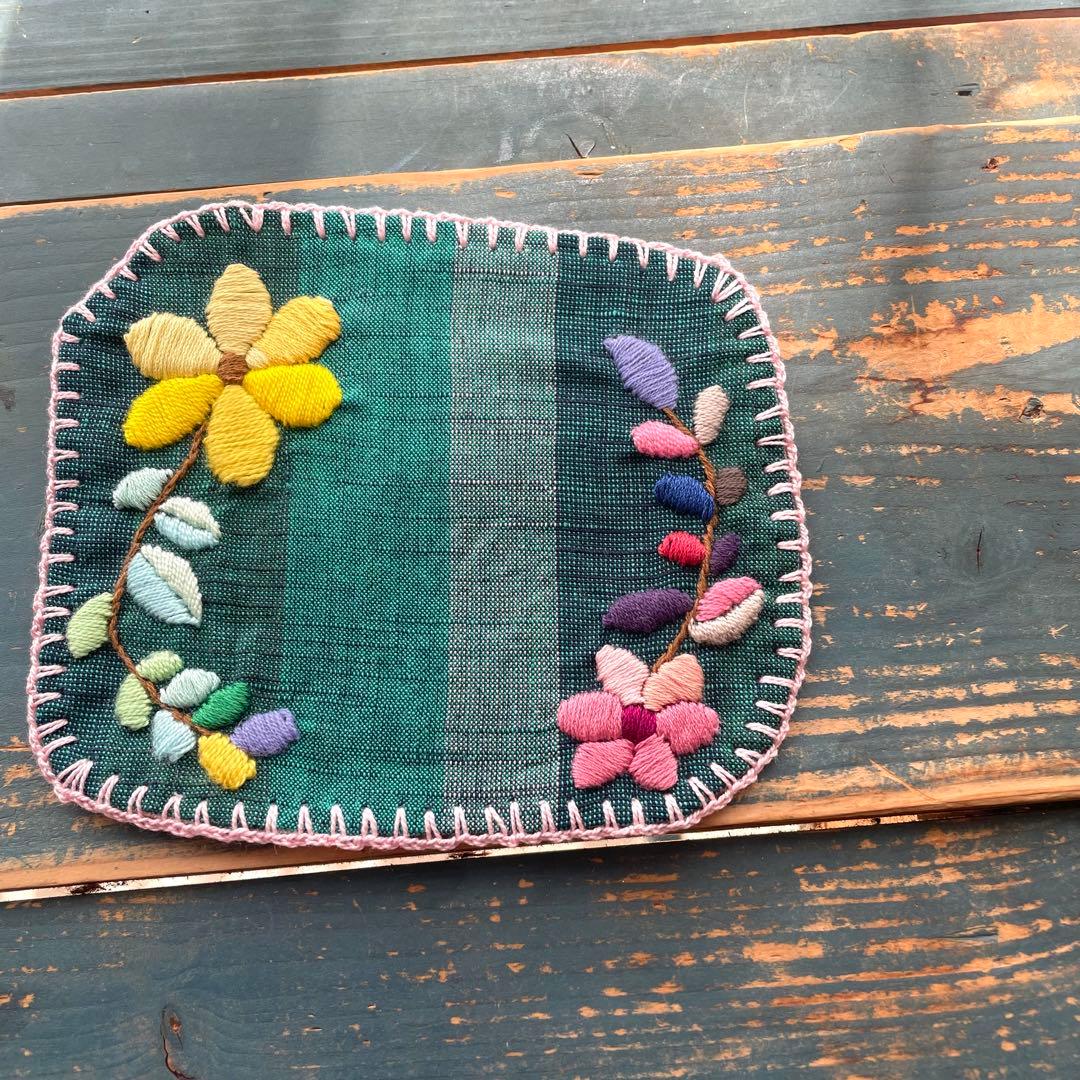 【 La Renaissance 】京町レトロ 硝子×会津木綿 刺繍祈りのセット