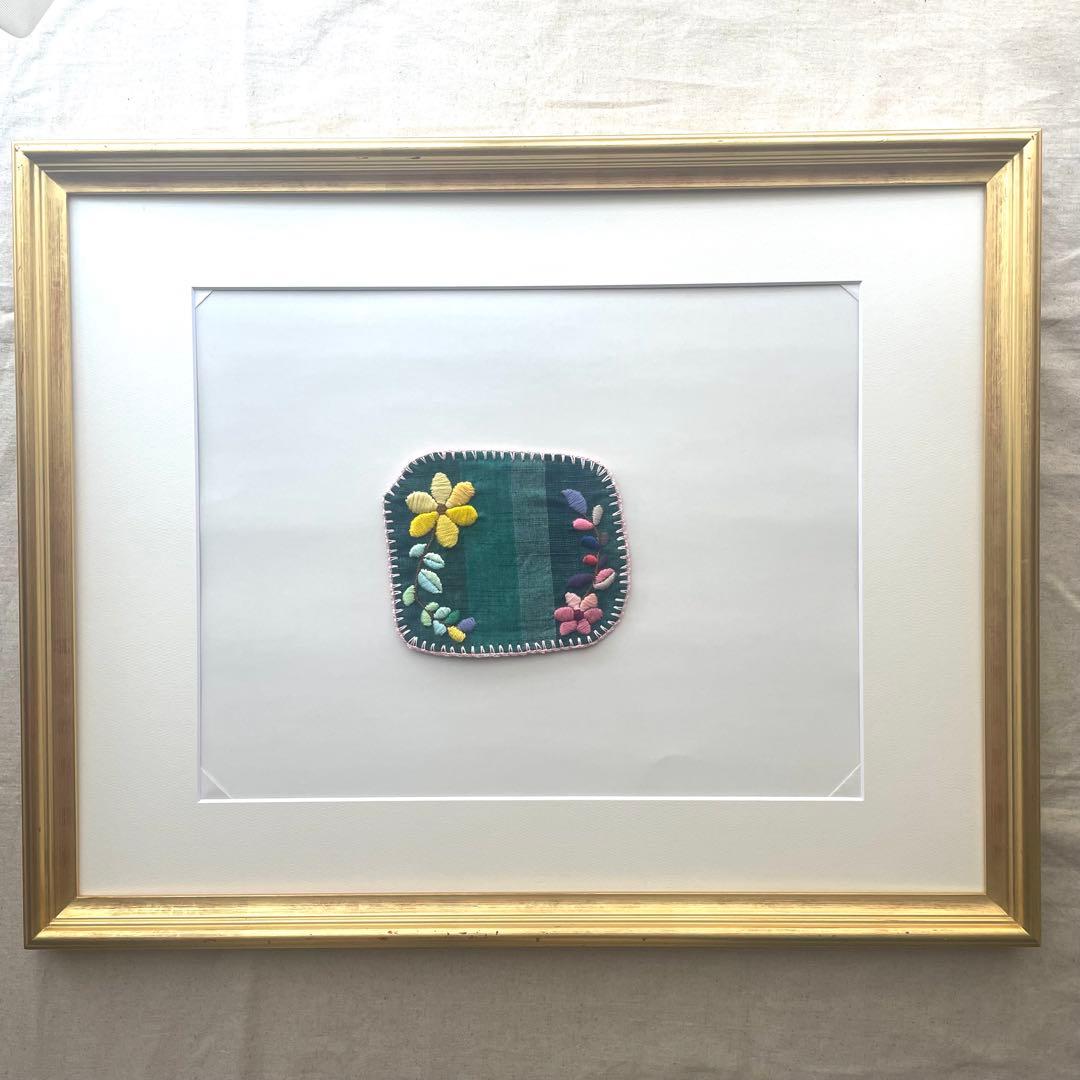 【 La Renaissance 】京町レトロ 硝子×会津木綿 刺繍祈りのセット