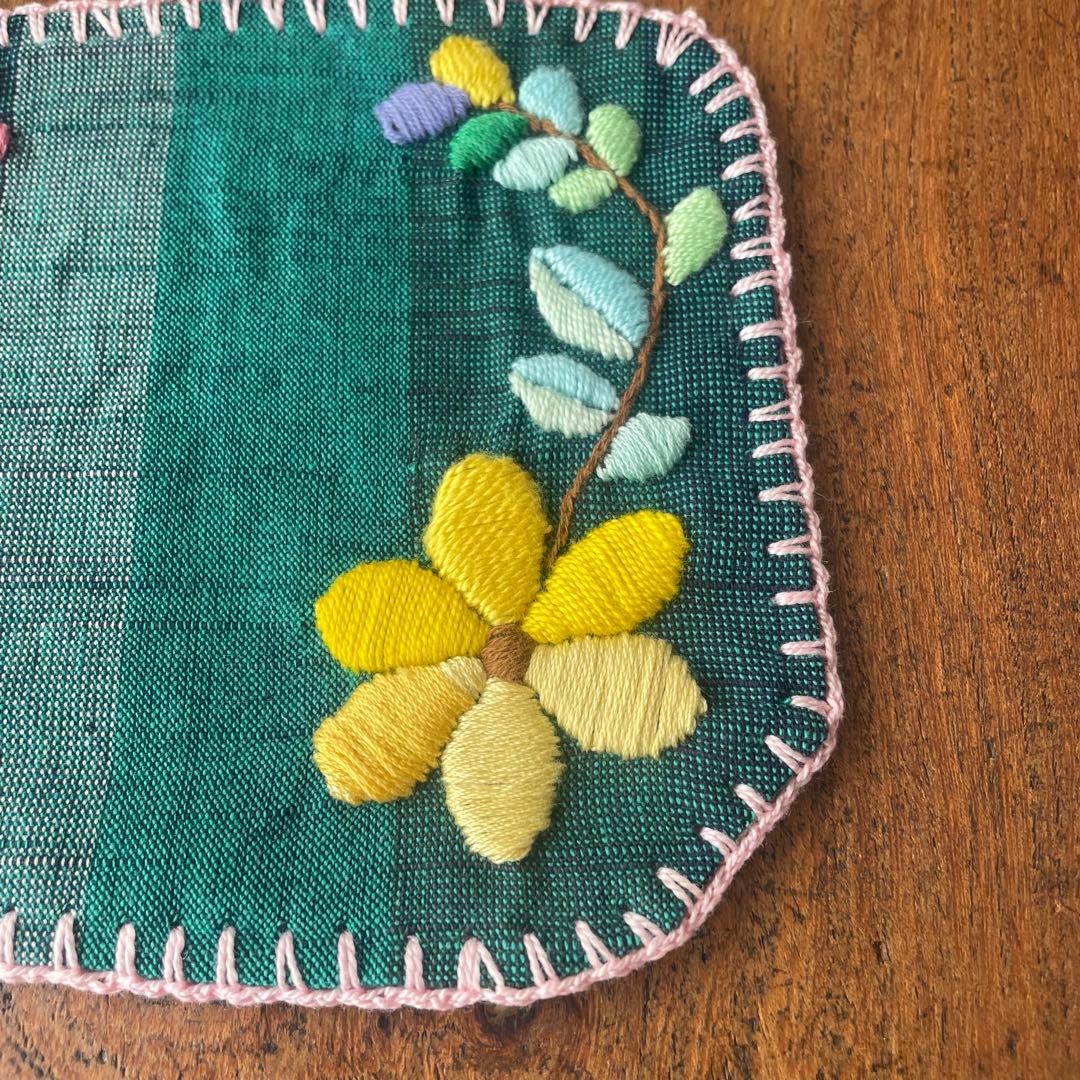 【 La Renaissance 】京町レトロ 硝子×会津木綿 刺繍祈りのセット