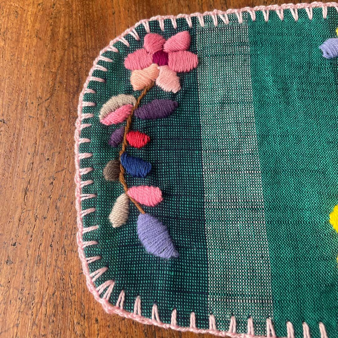 【 La Renaissance 】京町レトロ 硝子×会津木綿 刺繍祈りのセット