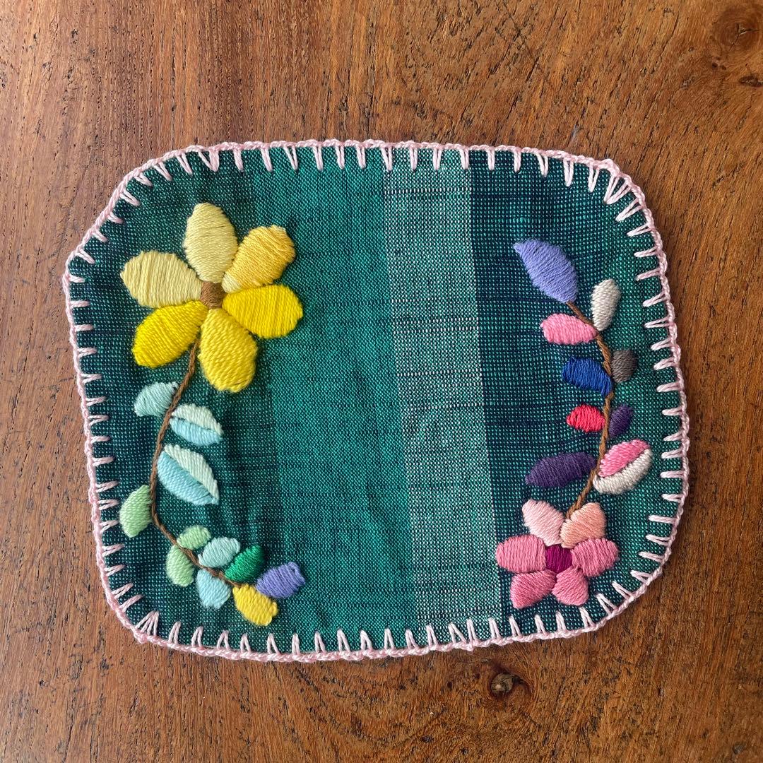 【 La Renaissance 】京町レトロ 硝子×会津木綿 刺繍祈りのセット