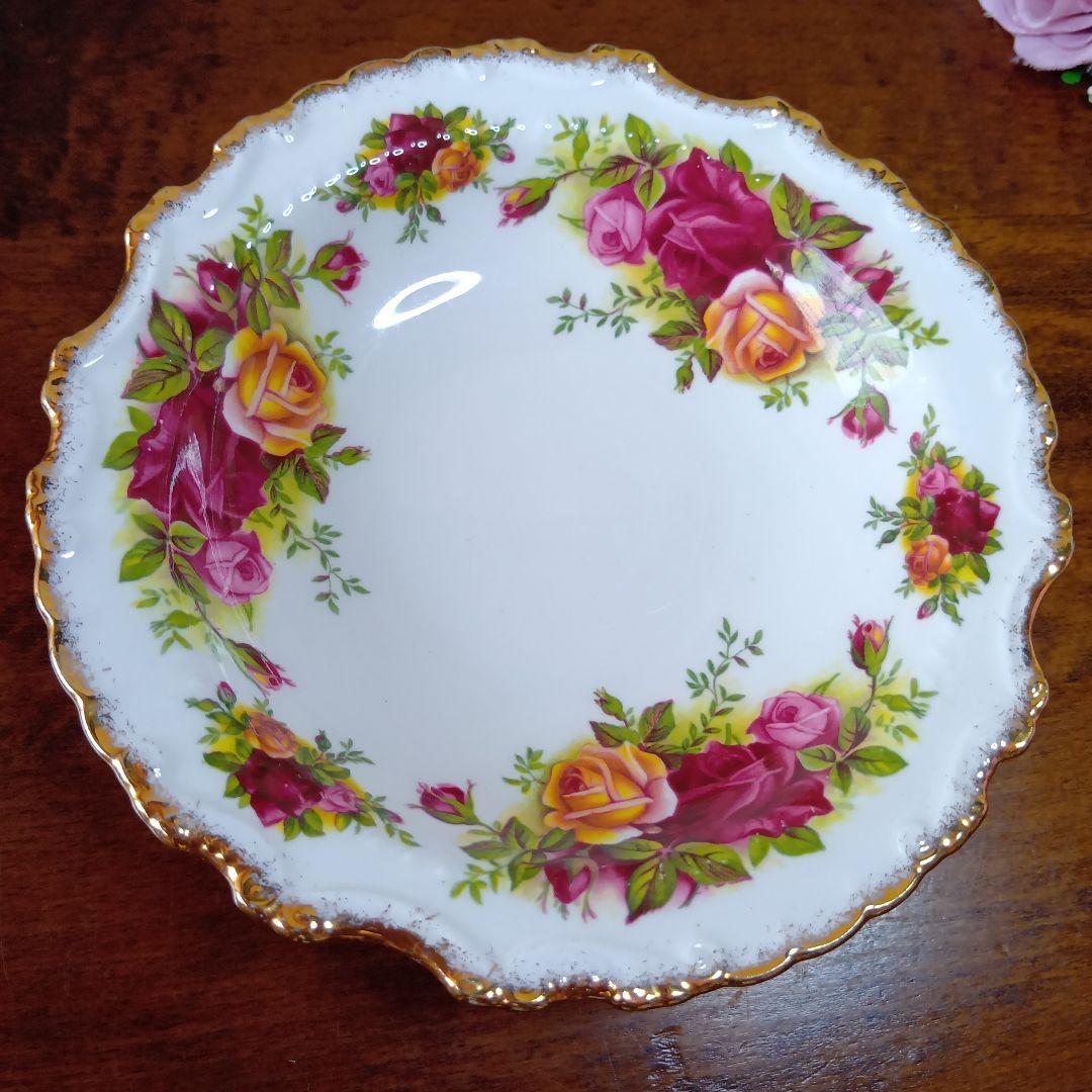 英国製 オールドカントリーローズ デコラティブディッシュ 15cm深皿 2枚