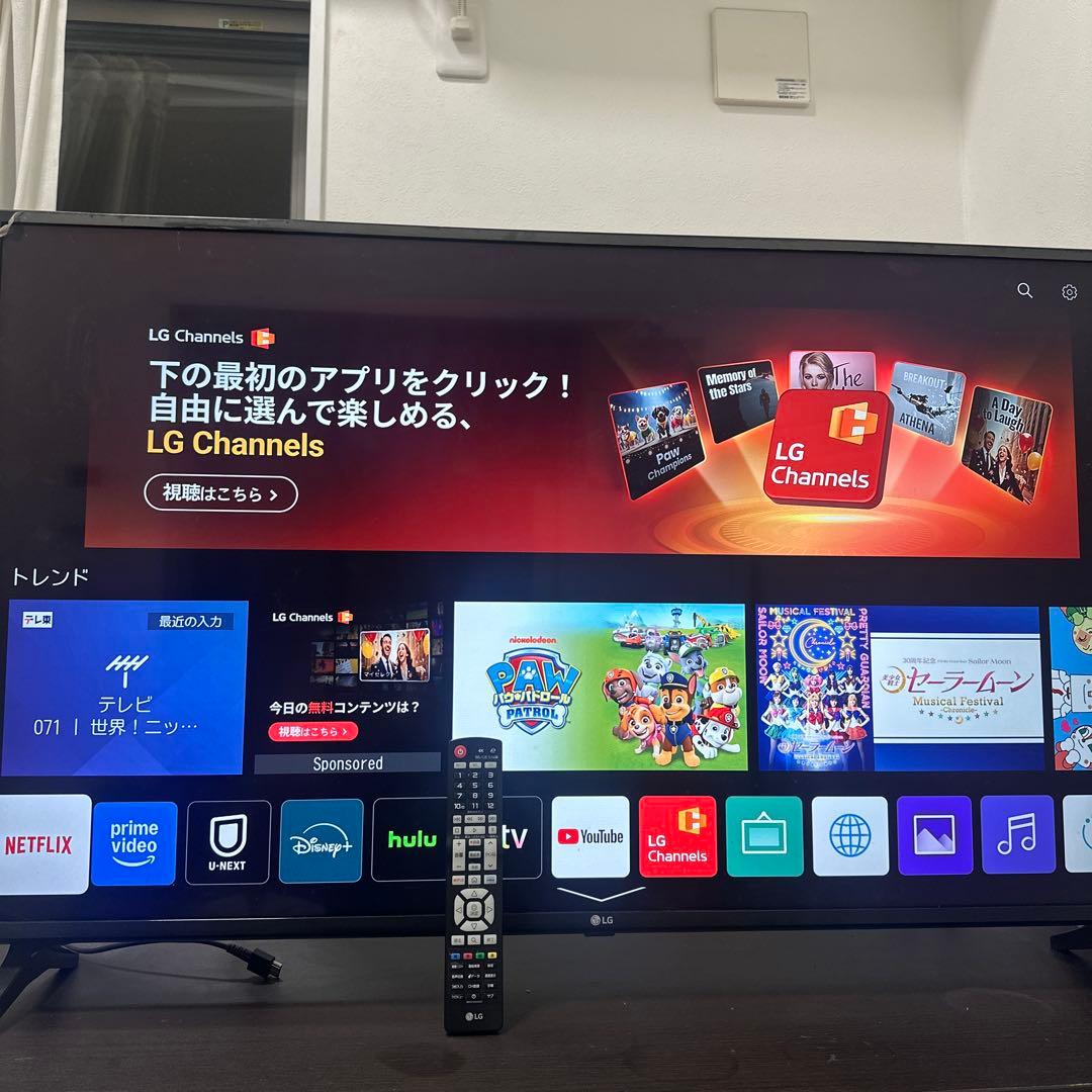 神奈川県引き取り限定 LG 49V型 4Kチューナー内蔵 液晶テレビ