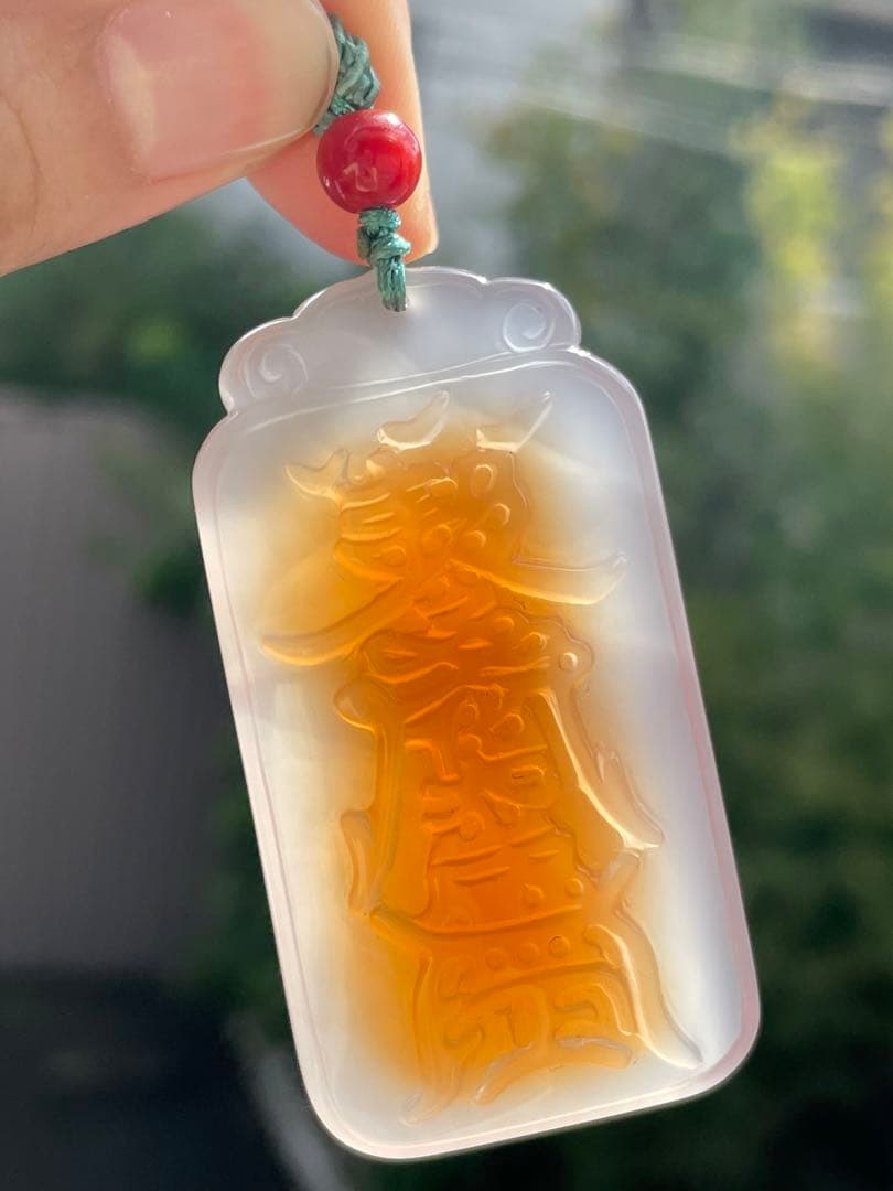 御守り　1点限り　台湾道教　メノウ天然石　護符　呪文　符籙　不幸避け　魔除　浄化