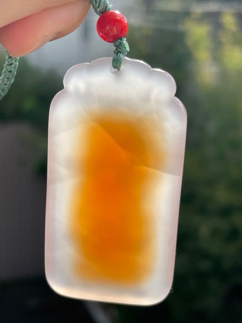 御守り　1点限り　台湾道教　メノウ天然石　護符　呪文　符籙　不幸避け　魔除　浄化