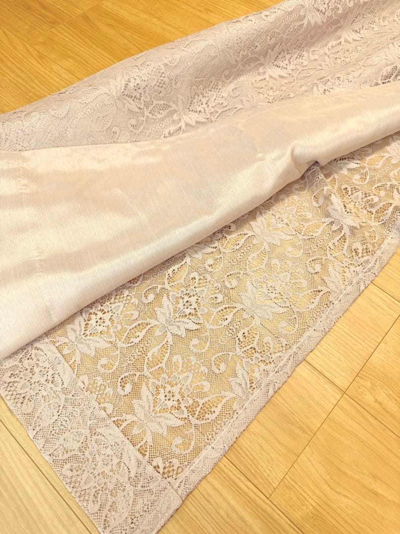 フランフラン＊ドレッシー×スペイシア ダブルカーテン ライトピンク 2枚セット