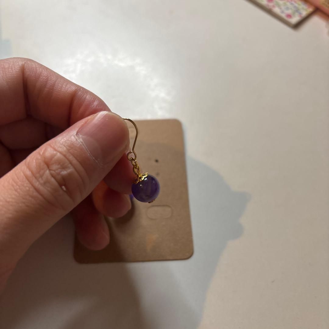 アメジストたんのピアスたん！サージカルさステンレス！