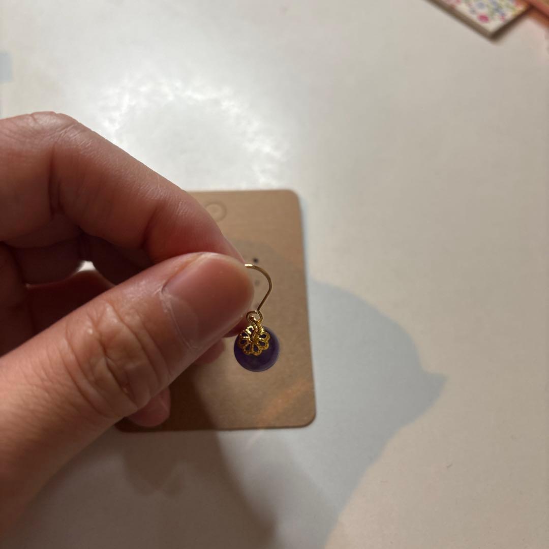 アメジストたんのピアスたん！サージカルさステンレス！