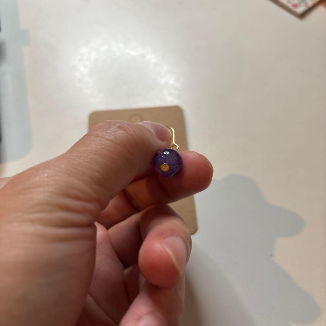 アメジストたんのピアスたん！サージカルさステンレス！