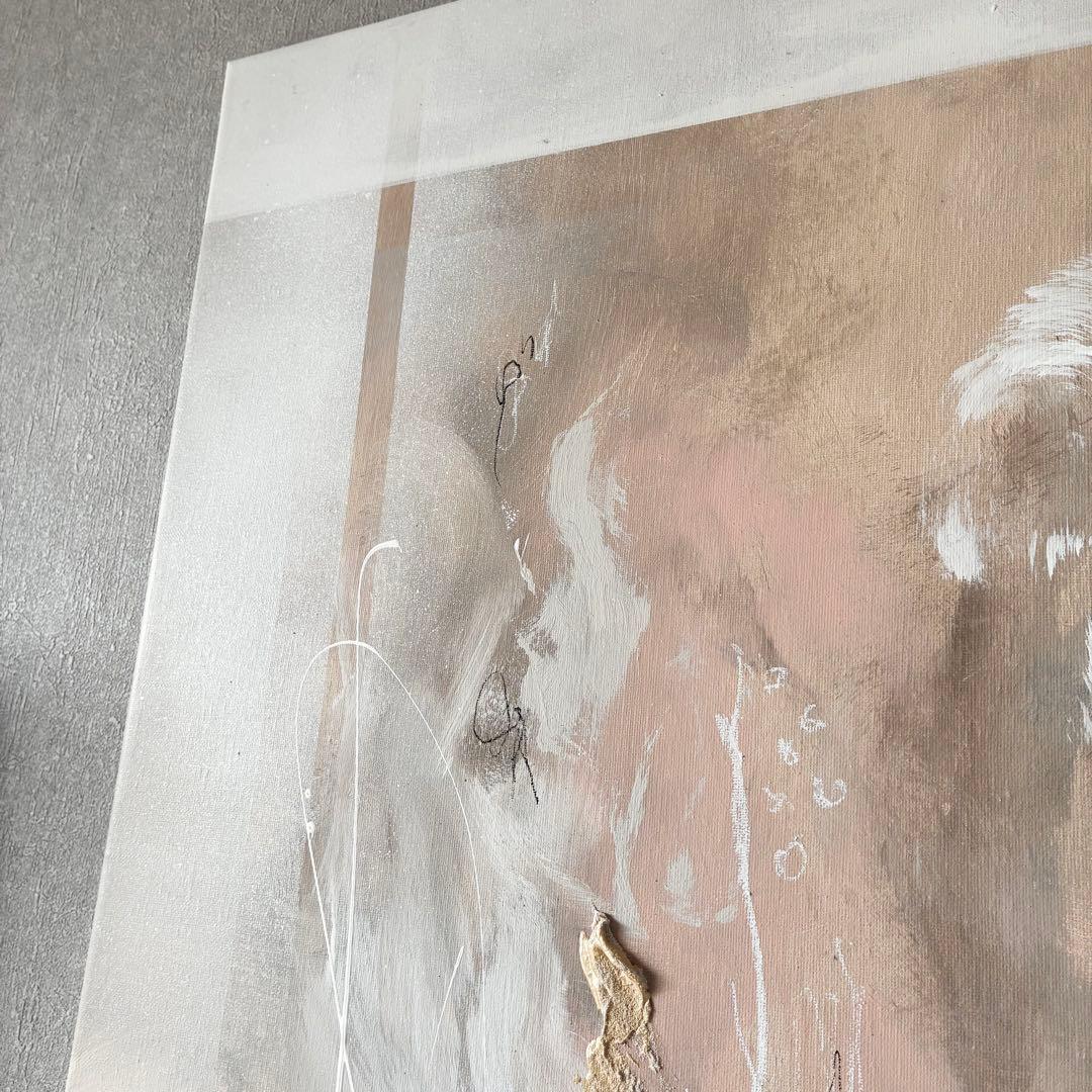 現代アート　65×65㎝　抽象画　テクスチャーアート　モダン　インテリア　絵画
