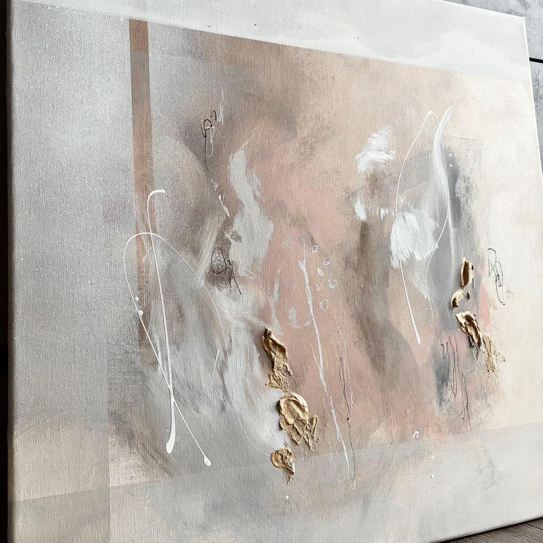 現代アート　65×65㎝　抽象画　テクスチャーアート　モダン　インテリア　絵画