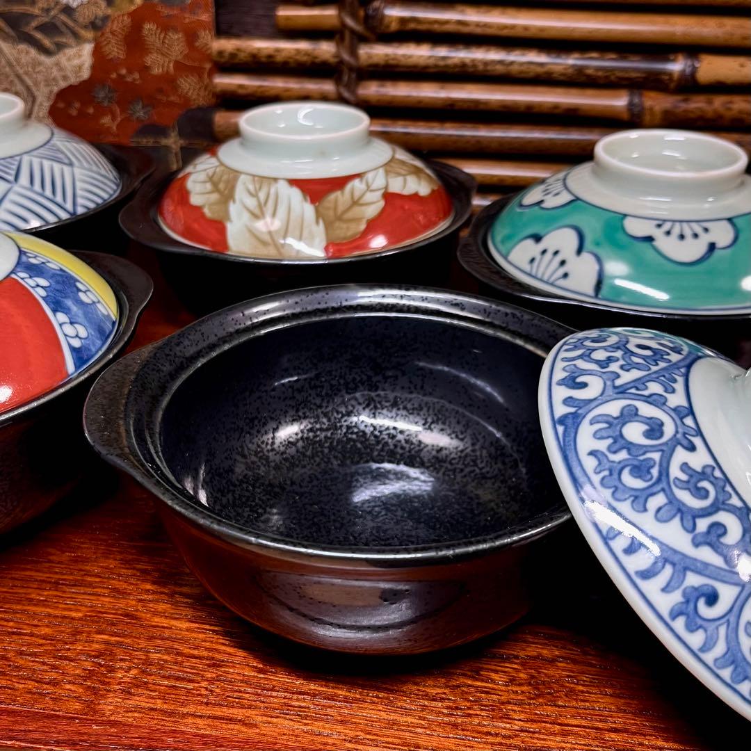 【色々なお料理に】 正峯窯 和柄好み 蓋付多様碗 セット グラタン皿 蒸し碗