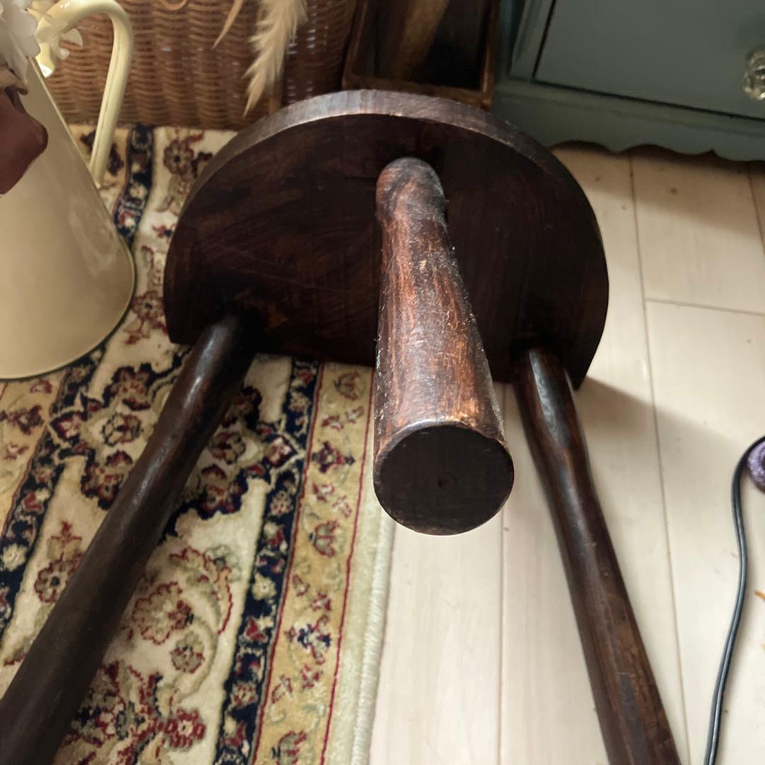 フランスアンティークスツール　フランスアンティーク木製スツール　椅子花台