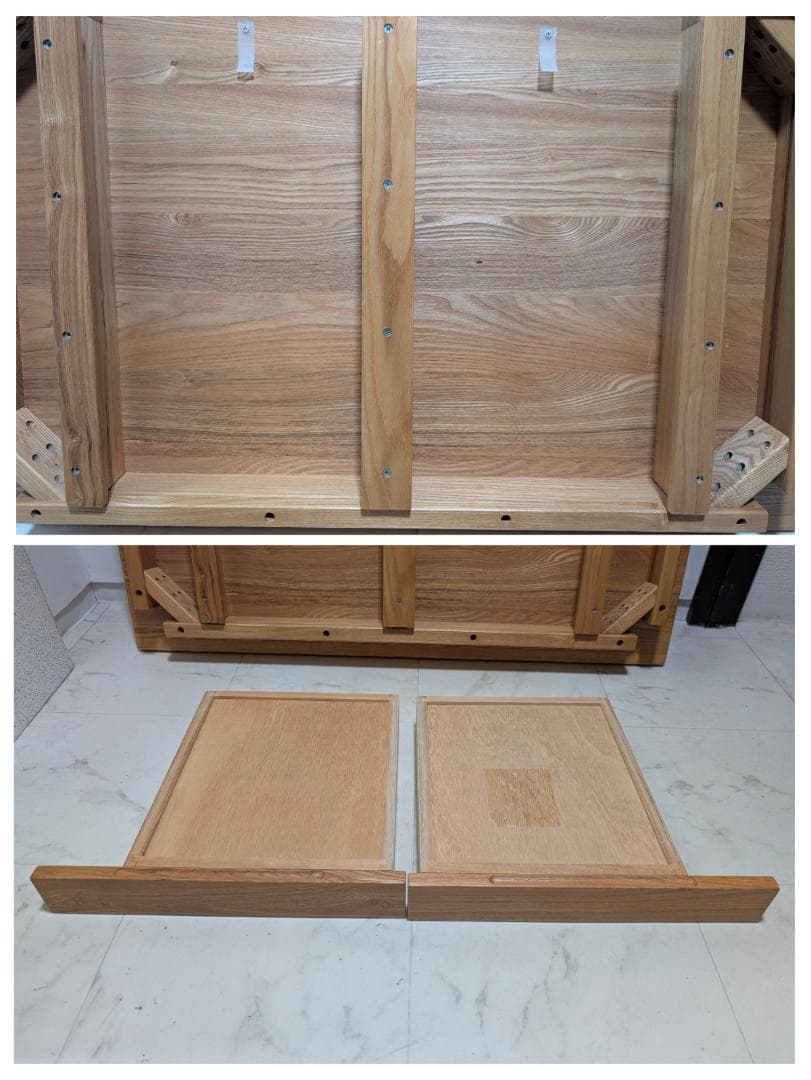 OLD 無印 タモ材 リビングテーブル 引出付き座卓 60×90cm 廃盤 美品