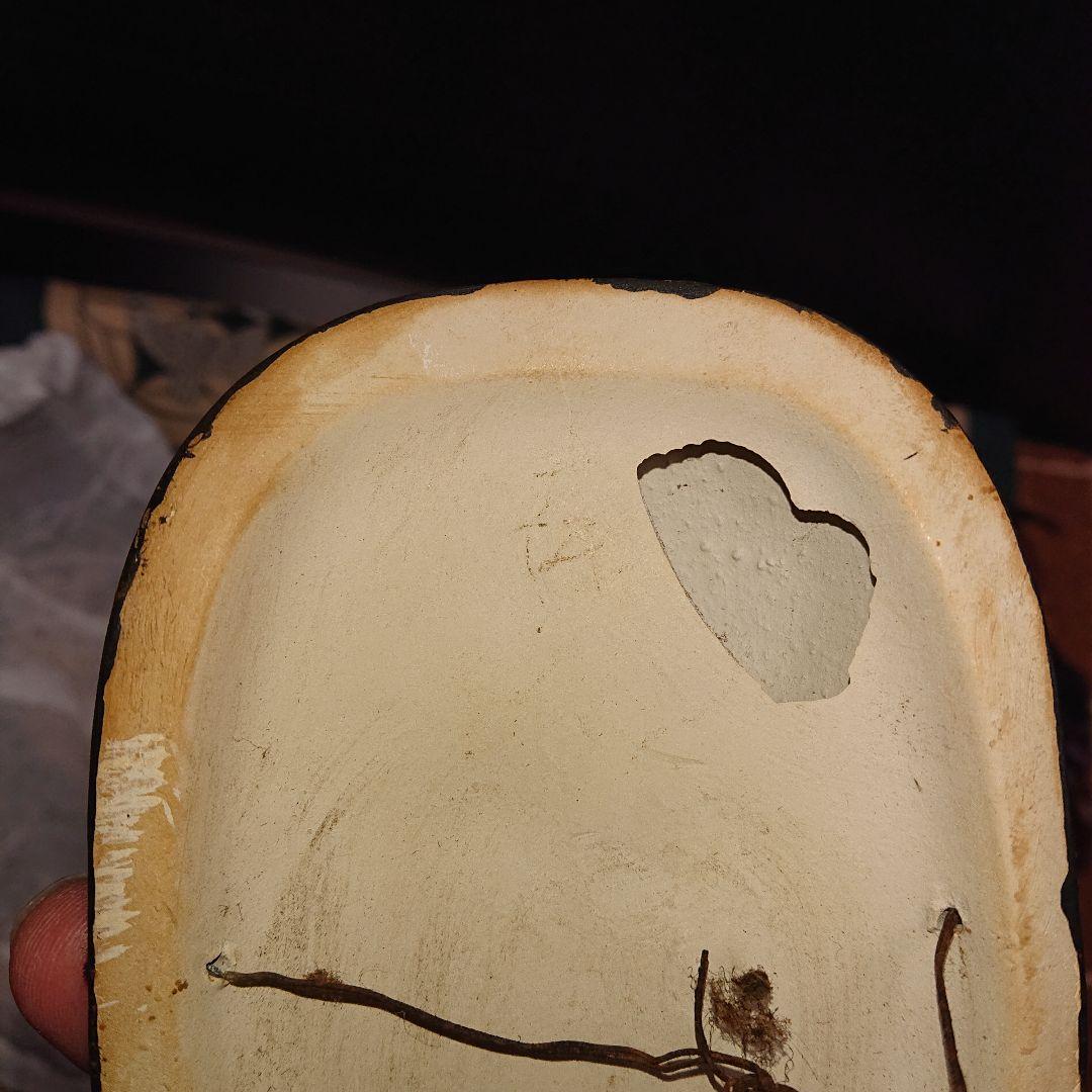 木製面、アンティーク陶器面お多福、般若