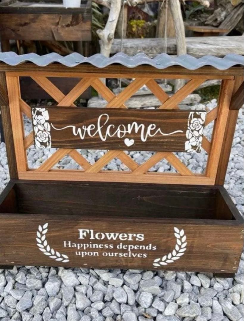 mimi様 屋根付きウッドプランター YT-3