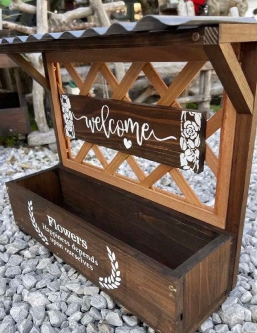 mimi様 屋根付きウッドプランター YT-3