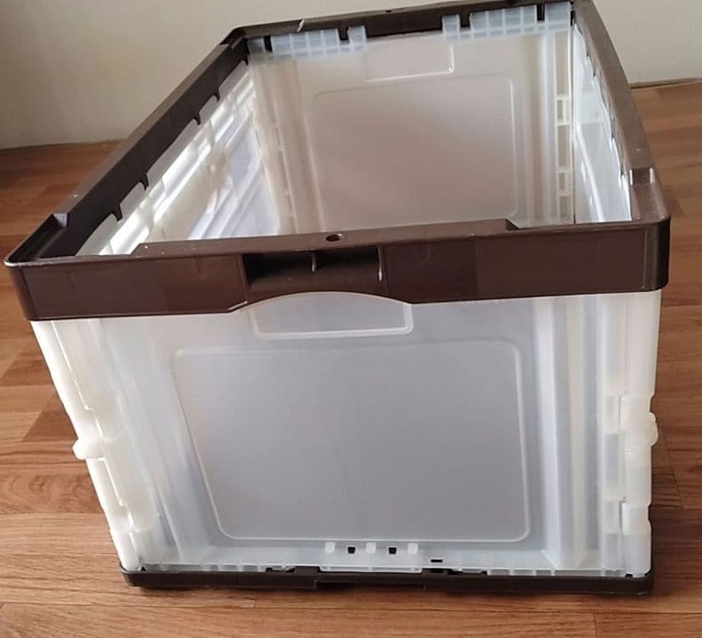 【最終処分セール】折りたたみ　コンテナ　長辺　扉付き　75Ｌ