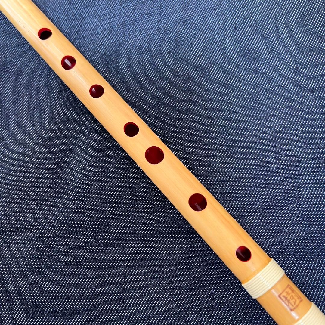 篠笛 阿波踊り 6本調子 （B♭ドレミ調）みさと笛 神下先生 天地籐巻