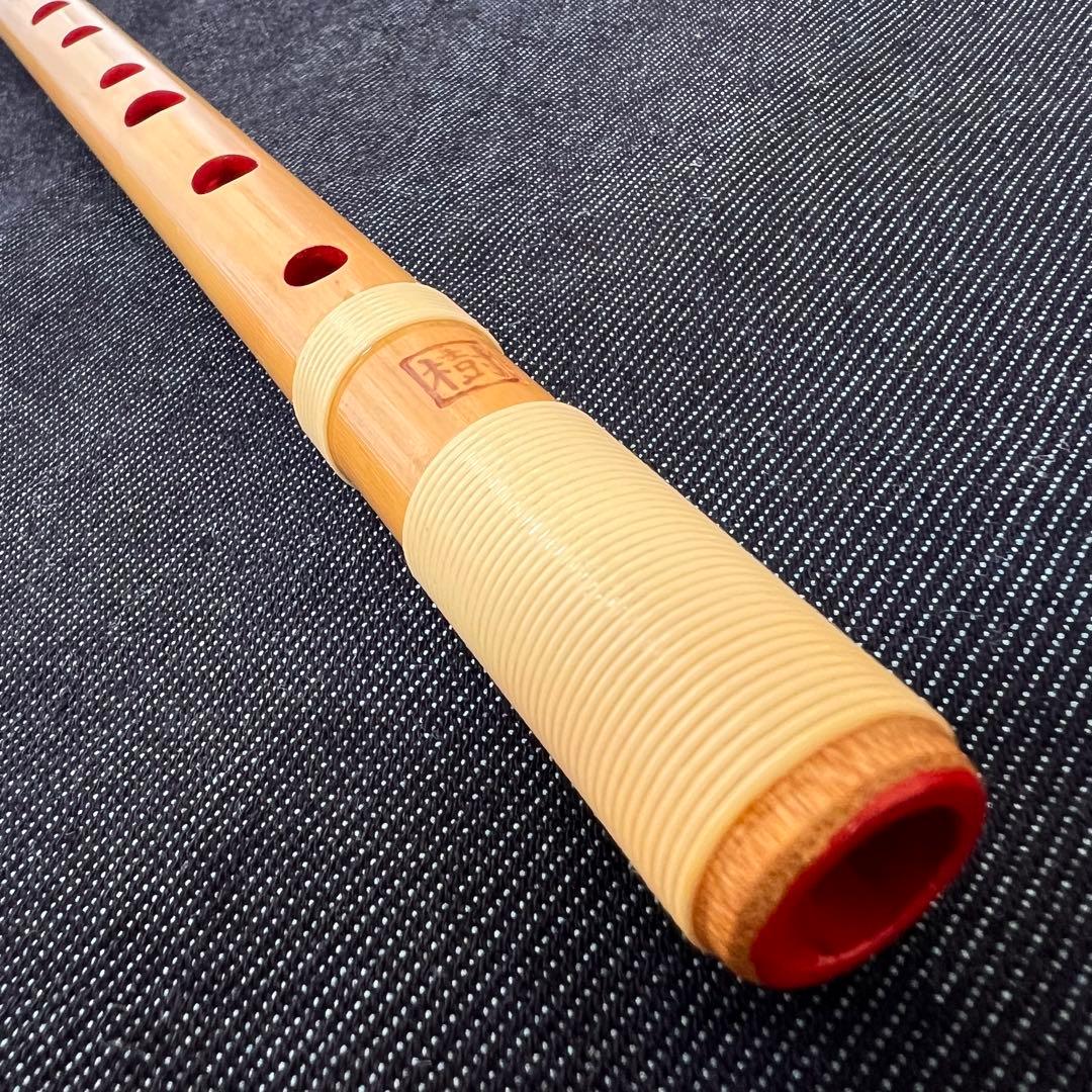 篠笛 阿波踊り 6本調子 （B♭ドレミ調）みさと笛 神下先生 天地籐巻