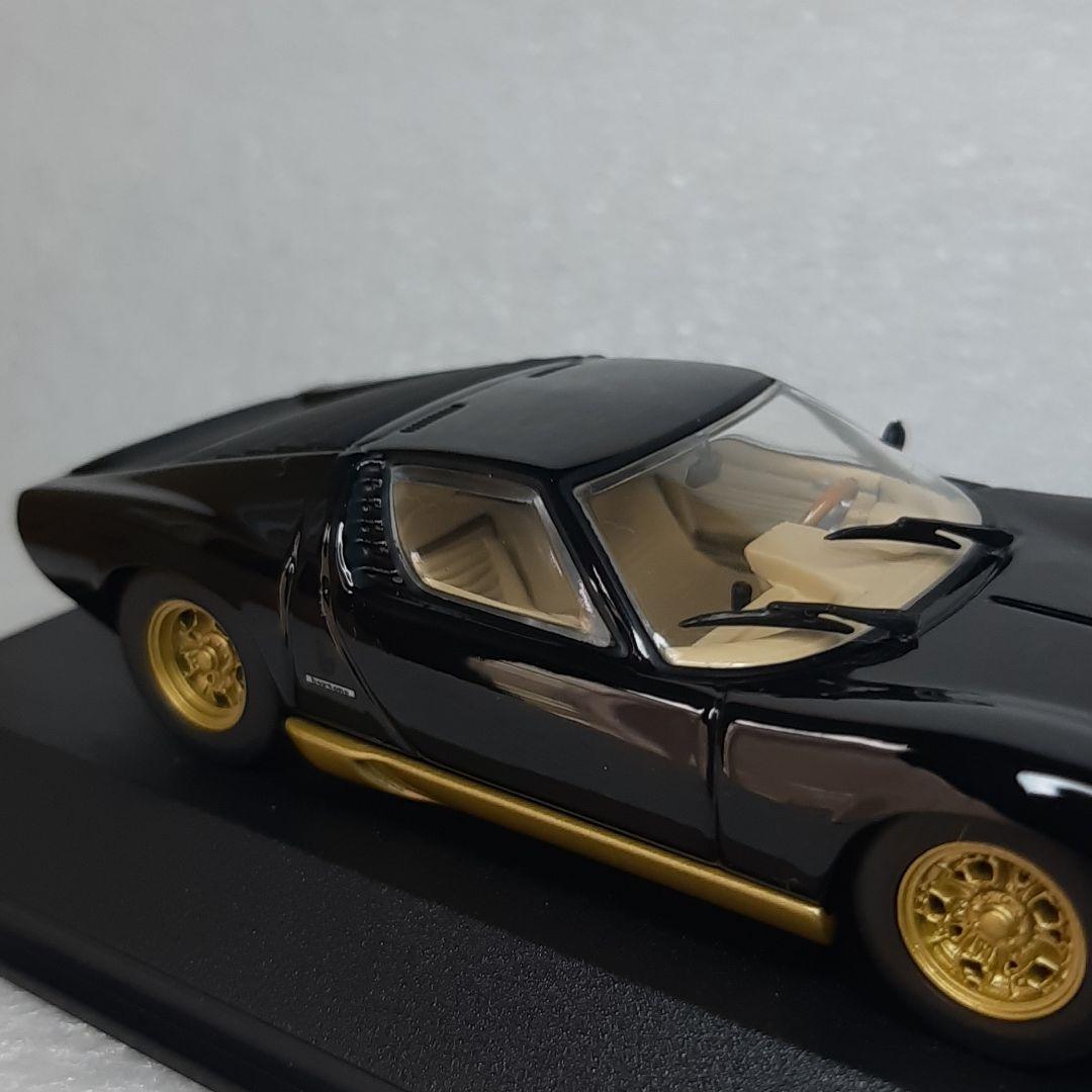 目玉商品！ミニチャンプス ランボルギーニ ミウラ ブラック 1/43 ミニカー
