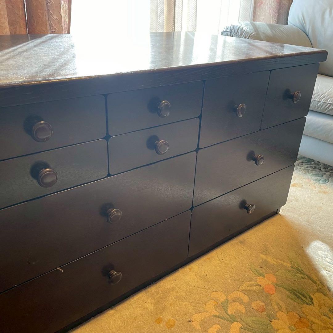 木製 押入れ収納 タンス チェスト 低床タイプ