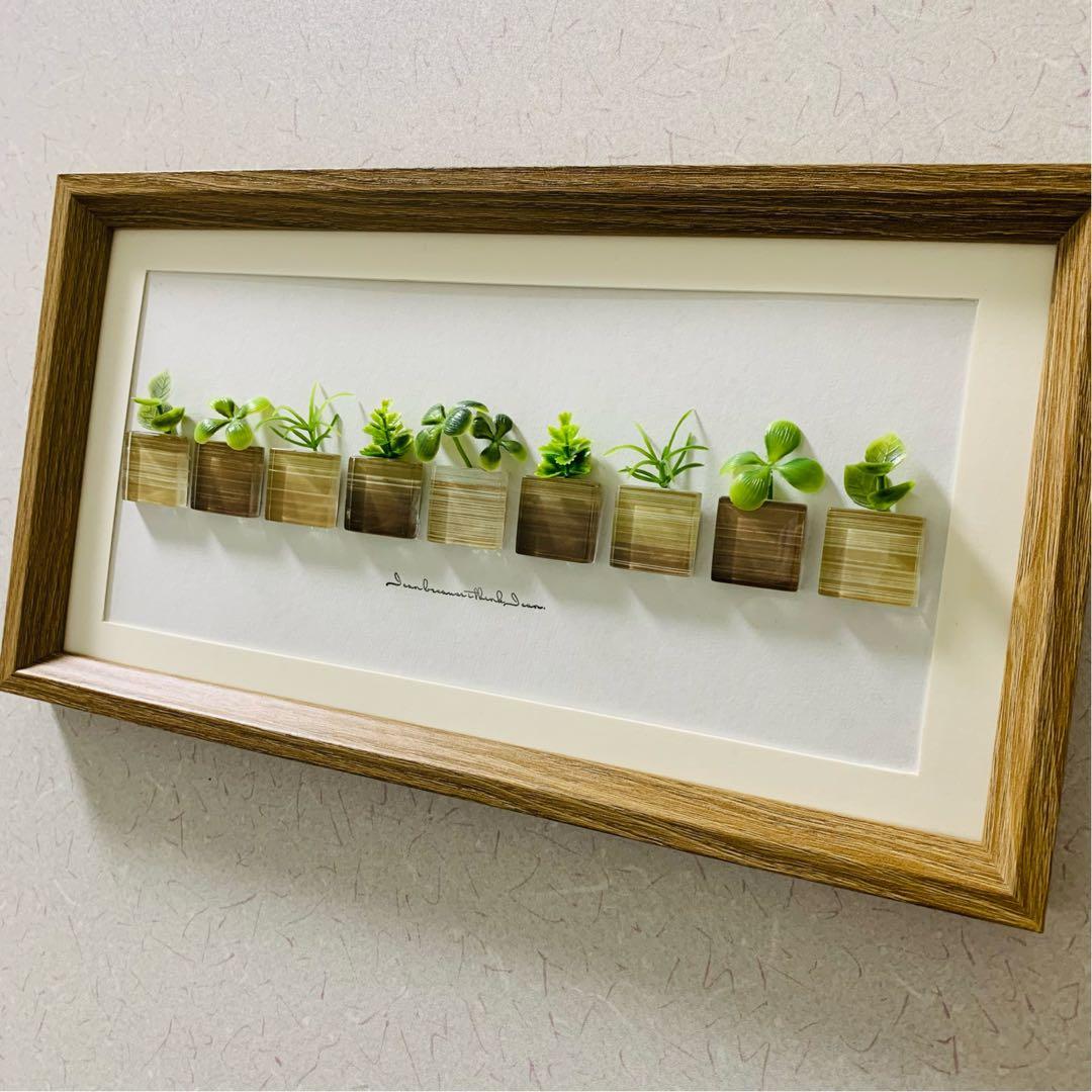 観葉植物アート インテリア雑貨 壁掛け置物 北欧 贈り物 居間 玄関 トイレ飾り